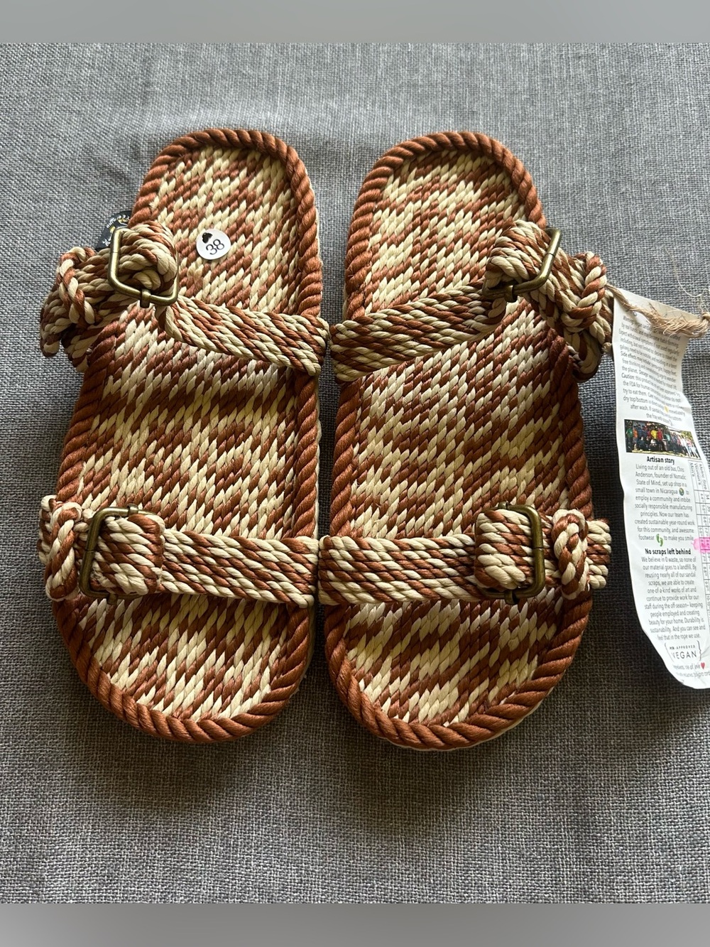 Nomadic State Of Mind Buckle Rope Sandals New 8/8.5 - Picture 3 of 9